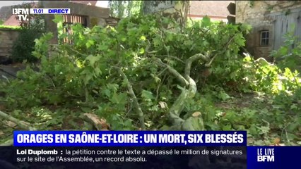 Orages: au moins un mort et plusieurs blessés en Saône-et-Loire