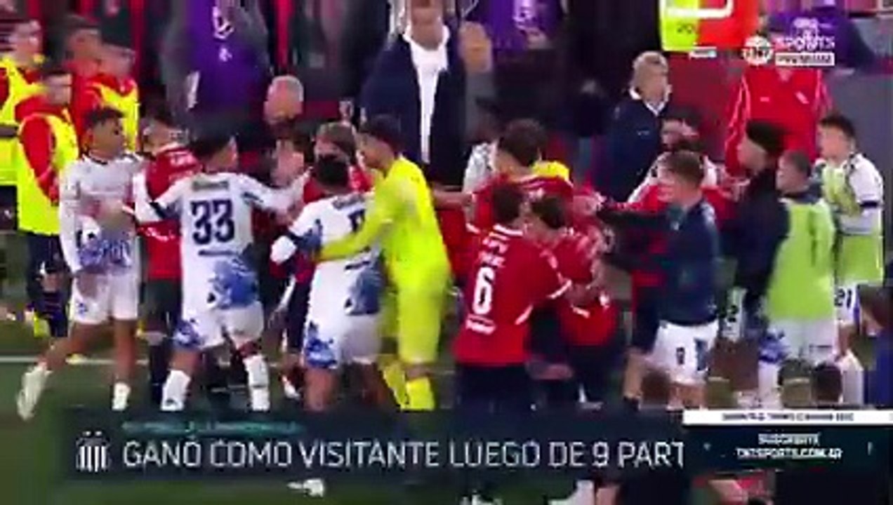 El polémico final entre Independiente y Talleres con golpes, empujones y dos expulsados