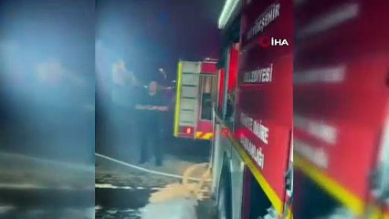 Ayvalık’ta zeytinyağı paketleme bölümündeki yangın söndürüldü