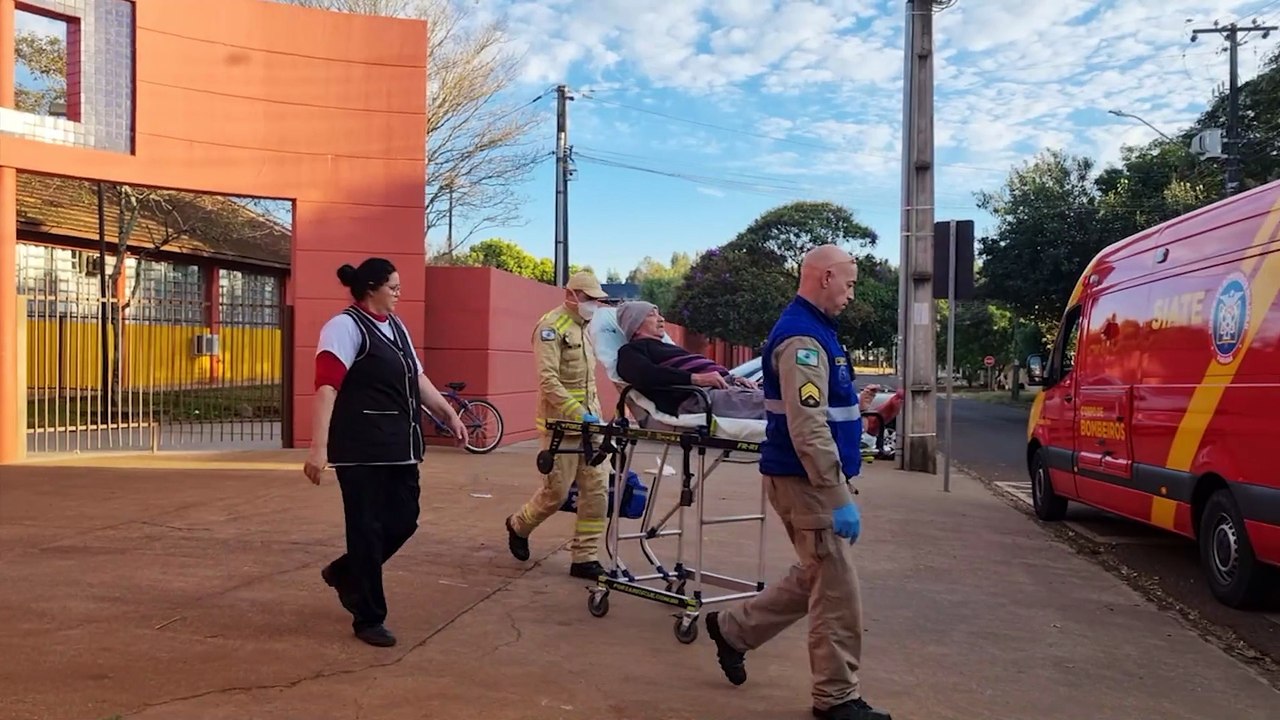 Após ser atacado por cachorro, homem é socorrido em Colégio Estadual de Cascavel