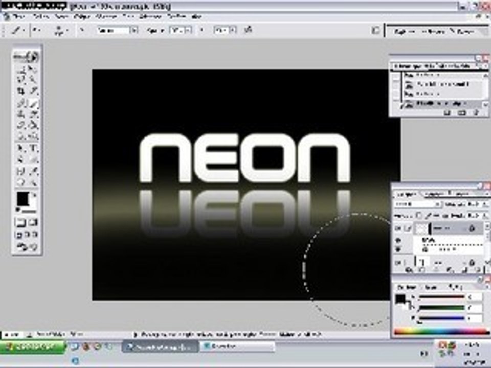 Photoshop speed painting effet neon
