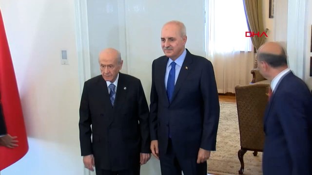 Numan Kurtulmuş, Devlet Bahçeli'yi TBMM'deki makamında ziyaret etti