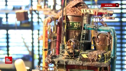 Ankara'da atık malzemeleri 'diorama' sanatı ile dönüştürdü