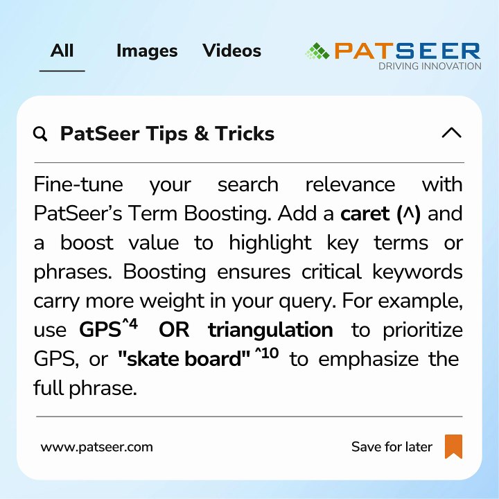 PatSeer Tips & Tricks
