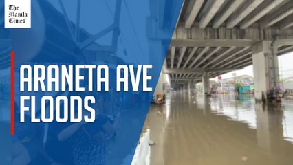 Monsoon rains trigger floods in Araneta Avenue