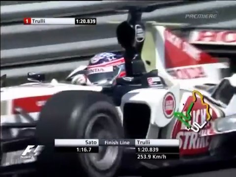 F1 – Takuma Sato (BAR Honda V10) lap in qualifying – Hungary 2005