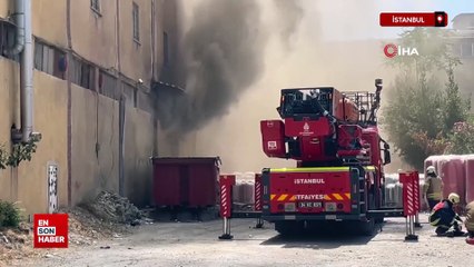 İstanbul'da bir kazan imalathanesi yandı