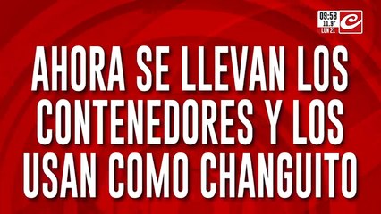 Una nueva: se roban los contenedores de basura... ¡y los usan como changuito delictivo!