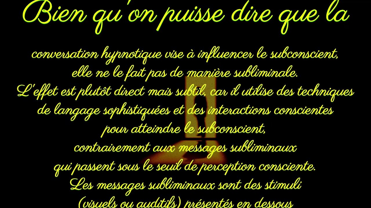 LES ECRIS DE KHAL ( LA CONVERSATION HYPNOTIQUE )