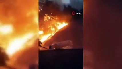 Alev çemberinin içinden geçtiler: Nefes kesen o anlar kamerada