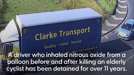 Driver who inhaled nitrous oxide before killing man, 81, detained for 11 years