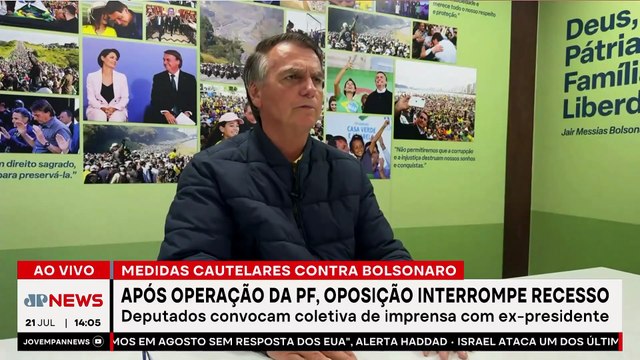 Oposição convoca reunião com Eduardo e Jair Bolsonaro em meio a medidas cautelares | TEMPO REAL
