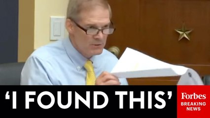 'I've Got The Actual FBI Memorandum': Jim Jordan Questions Witnesses About 'Left-Leaning' Nonprofits