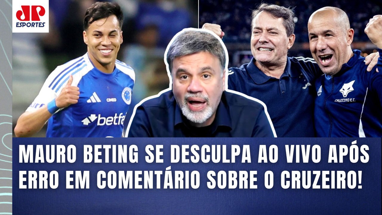 "Eu PEÇO DESCULPAS pela BOBAGEM QUE FALEI! O Cruzeiro..." Mauro Beting SE CORRIGE AO VIVO!