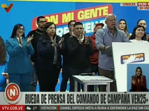 Rodríguez: A partir de mañana las fuerzas de la Revolución Bolivariana harán los cierres de campaña