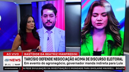 Tarcísio defende negociação do tarifaço de Trump acima de discurso eleitoral | TEMPO REAL