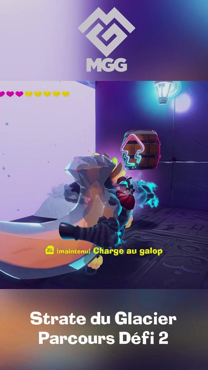 Bananza Zèbre Grosse Éclate Donkey Kong Bananza : Parcours Défi 2 Strate du Glacier