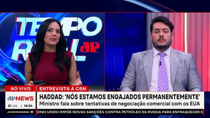 Haddad diz que Brasil segue tentando negociar com os EUA, mesmo sem resposta | TEMPO REAL