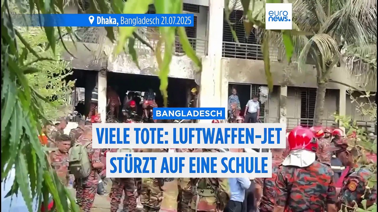 Jet stürzt in eine Schule in Bangladesch: mindestens 16 Tote