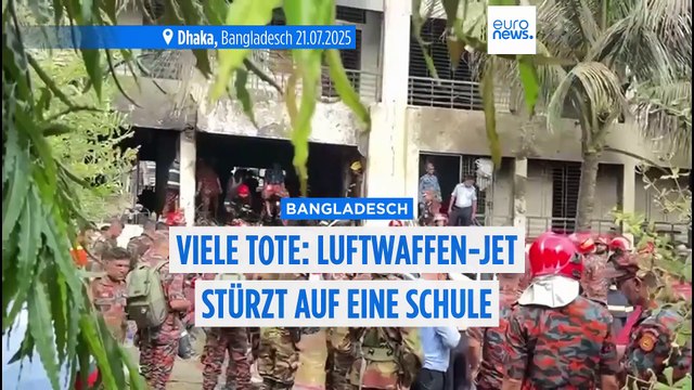 Jet stürzt in eine Schule in Bangladesch: mindestens 16 Tote