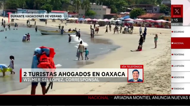 Se reporta el fallecimiento de dos turistas en las playas de Oaxaca