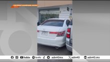 Nace “lady tamales”, que tiró un puesto por no poder salir de cajón de estacionamiento