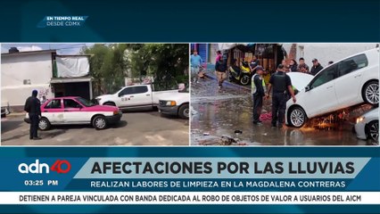 Calles siguen bajo reparación en la Magdalena Contreras tras la fuerte inundación del sábado