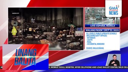 Sandamakmak na basura, lumutang sa baha sa ilang kalsada sa Quezon City | Unang Balita
