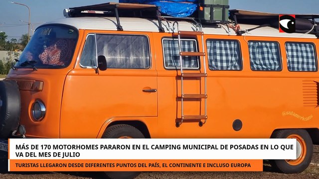 Más de 170 motorhomes pararon en el Camping Municipal de Posadas en lo que va del mes de julio