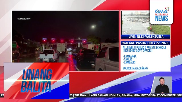 Maraming motorista sa NLEX, stranded dahil sa baha kagabi; maraming daan doon, passable na ngayon | Unang Balita