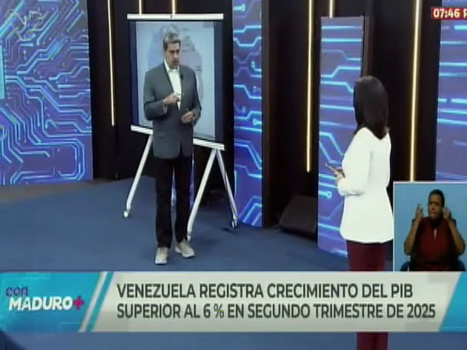 Presidente Maduro destacó que Venezuela registra un crecimiento de 6.65% en el PIB