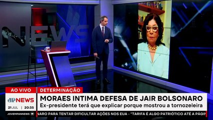 AGORA: Alexandre de Moraes íntima defesa de Jair Bolsonaro por mostrar tornozeleira