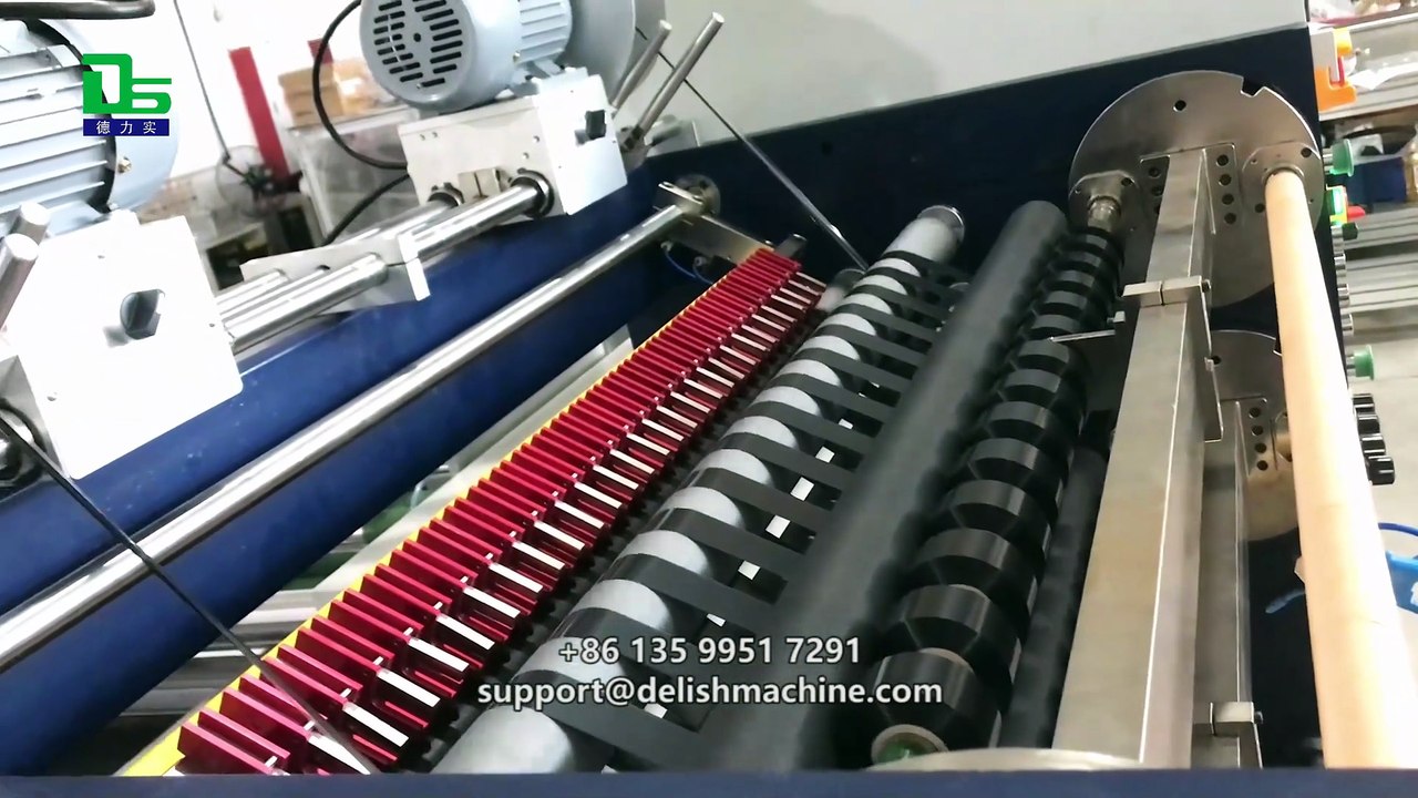 The ribbon slitter slices large coils of ribbon into sizes that fit different equipment.