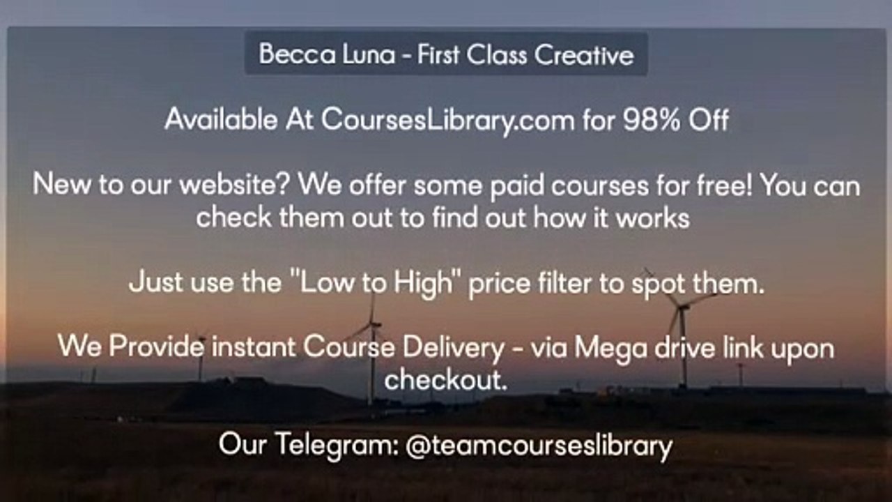 (courseslibrary.com)Becca Luna - First Class Creative