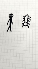 Mostro nero con ninja disegno 4