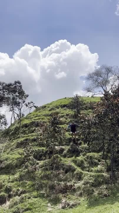 Man Takes Tumble While Hiking Downhill