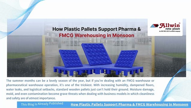 Plastic Pallets for Pharma & FMCG Monsoon Storage