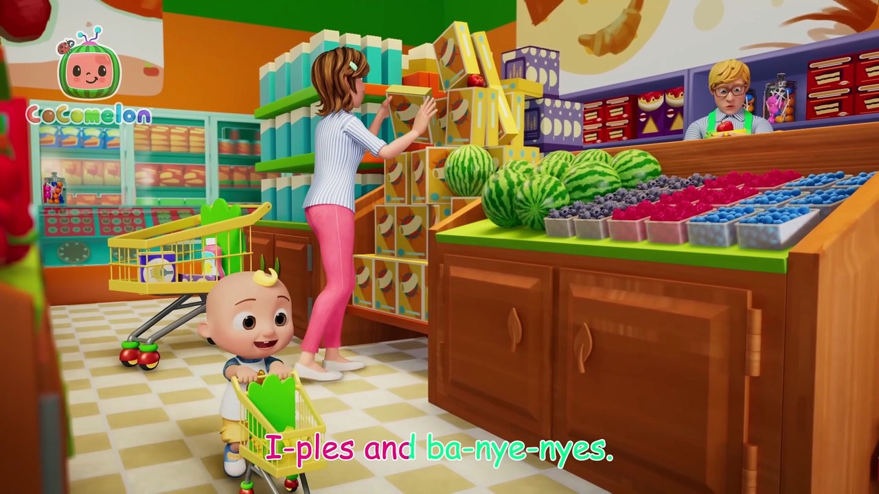 Apples & Bananas Songs! Grocery Store + Giggles Version _ CoComelon Nursery Rhymes & Kids Songs_2160p