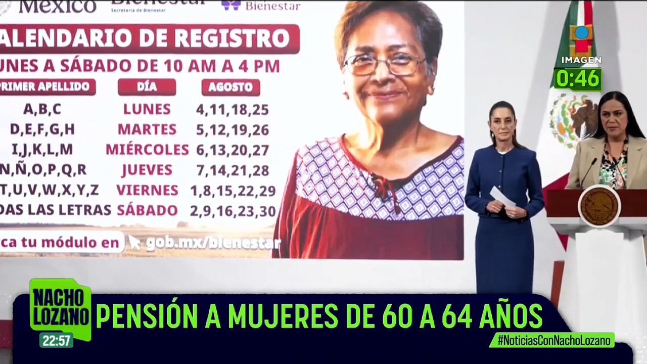 El 1 de agosto inicia el registro de la pensión de mujeres de 60 a 64 años | Nacho Lozano