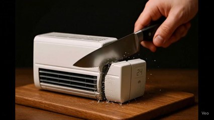 Ultra-Realistic Air Conditioner Slicing ASMR – Slow Motion Plastic Cracks