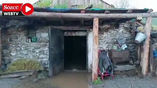 Ardahan'da sağanak ve dolu etkili oldu