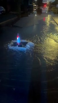 Flash flooding in Newport after heavy downpours, via Craig Jackson