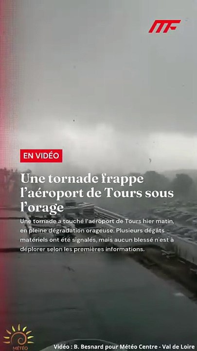 🇫🇷🌪️ FLASH – Une tornade frappe l’aéroport de Tours sous l’orage Une tornade a touché l’aéroport de Tours hier matin, en pleine dégradation orageuse ⚡✈️ 👉 Plusieurs dégâts matériels ont été signalés, mais aucun blessé n'est à déplorer ...