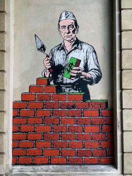 'Milano Murata' Beppe Sala si mura nel nuovo murale di aleXsandro Palombo