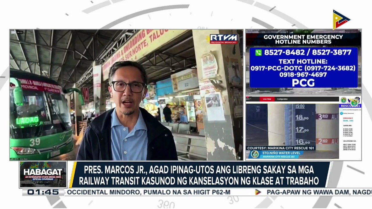 PBBM, ipinasuspinde rin ang lahat ng preparation activities kaugnay ng SONA; DOTr at MMDA, walang patid din sa pagresponde sa mga apektado ng pagbaha lalo na sa mga stranded