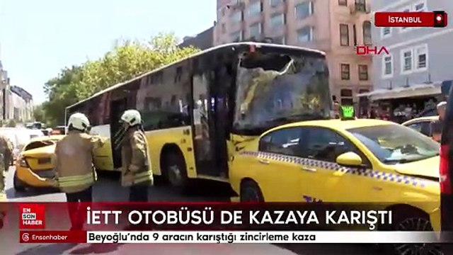 Beyoğlu’nda 9 aracın karıştığı zincirleme kaza