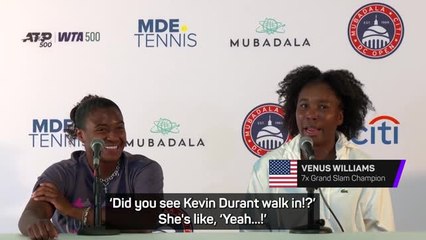 'Did you see Kevin Durant walk in!?' - Venus Williams starstruck on tennis return