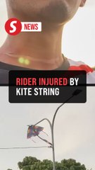 Motorcyclist choked by kite string on the MRR 2
