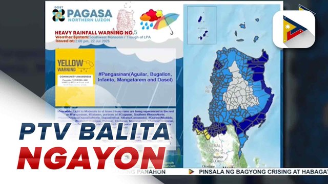 Pangasinan at ilang probinsya sa Northern Luzon, makakaranas ng pag-ulan dahil sa habagat