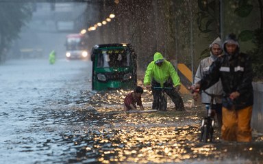 Philippines flooding displaces thousands, two missing